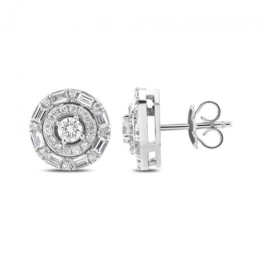 1.29 ct. Diamond Baguette Earrings